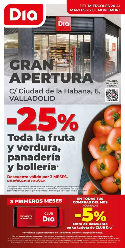 Ofertas de Hiper-Supermercados en Valladolid | Gran apertura Dia del 20 al 26 de novembre de Dia | 20/11/2024 - 26/11/2024