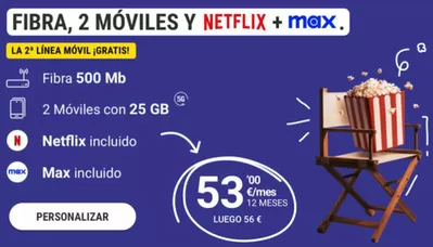 Ofertas de Informática y Electrónica | Fibra, 2 Móviles y Netflix + max. de Yoigo | 18/11/2024 - 27/11/2024