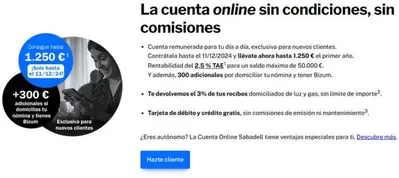 Ofertas de Bancos y Seguros en Málaga | Promoción de Banco Sabadell | 18/11/2024 - 11/12/2024