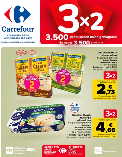 Catálogo Carrefour en Vitoria | 3X2 | 20/11/2024 - 4/12/2024