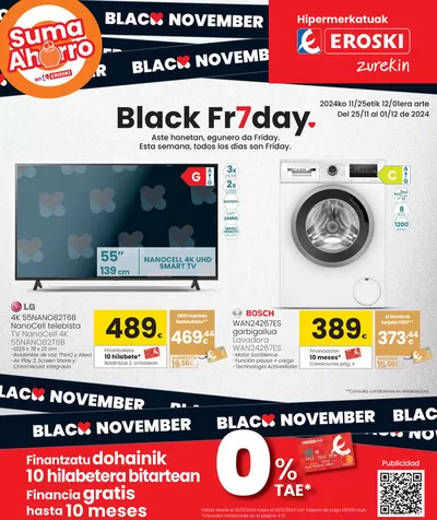 Catálogo Eroski en Zumaia | Black Friday | 25/11/2024 - 1/12/2024