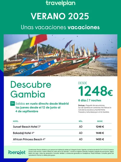 Ofertas de Viajes en Málaga | Travelplan Gambia de Travelplan | 20/11/2024 - 31/5/2025