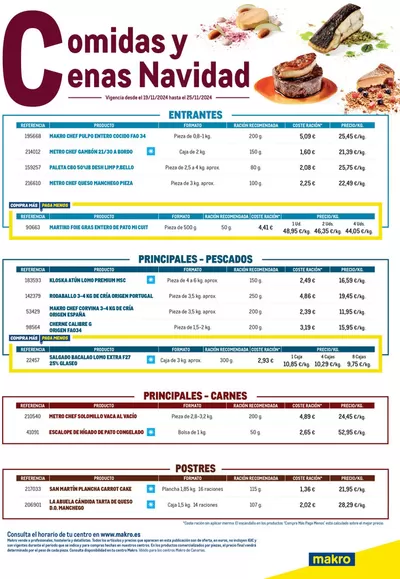 Catálogo Makro en Adeje | Selección Comidas y Cenas Navidad Canarias | 20/11/2024 - 25/11/2024