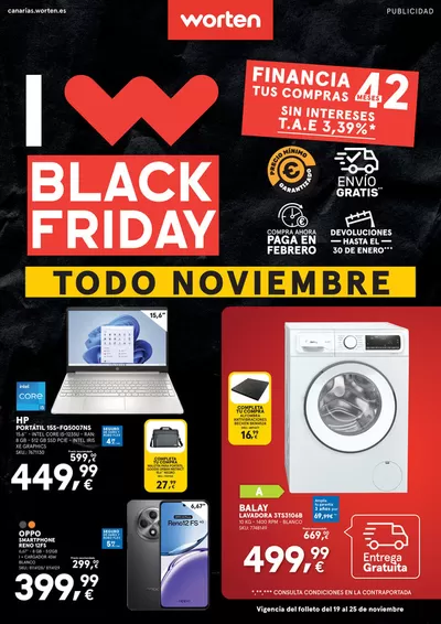 Ofertas de Informática y Electrónica en Santa Lucía de Tirajana | BLACK FRIDAY de Worten | 20/11/2024 - 25/11/2024