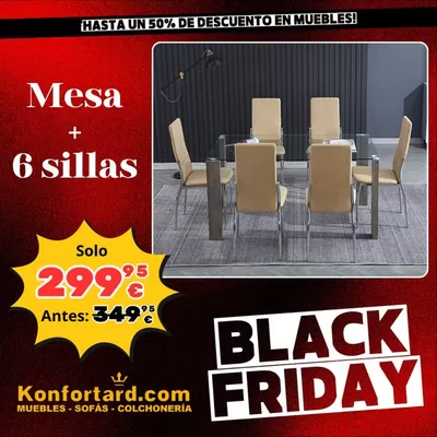 Ofertas de Hogar y Muebles en Badajoz | Black Friday de Konfortard | 20/11/2024 - 26/11/2024