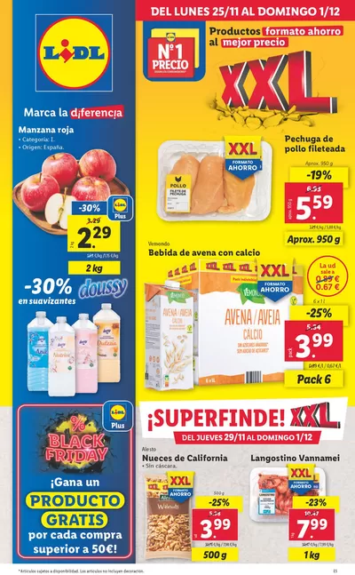 Catálogo Lidl en Sant Antoni de Portmany | № 1 PRECIO | 25/11/2024 - 1/12/2024