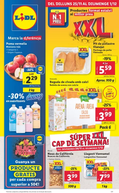 Ofertas de Hiper-Supermercados en Barcelona | № 1 PRECIO de Lidl | 25/11/2024 - 1/12/2024