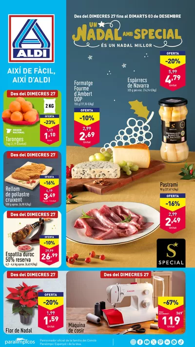 Catálogo ALDI en L'Hospitalet de Llobregat | ¡Así de fácil, así de Aldi! | 27/11/2024 - 3/12/2024