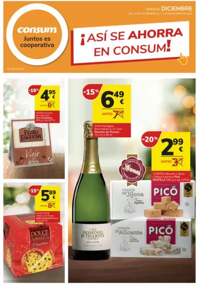 Catálogo Consum en Torrevieja | Así se ahorra en Consum!  | 21/11/2024 - 11/12/2024