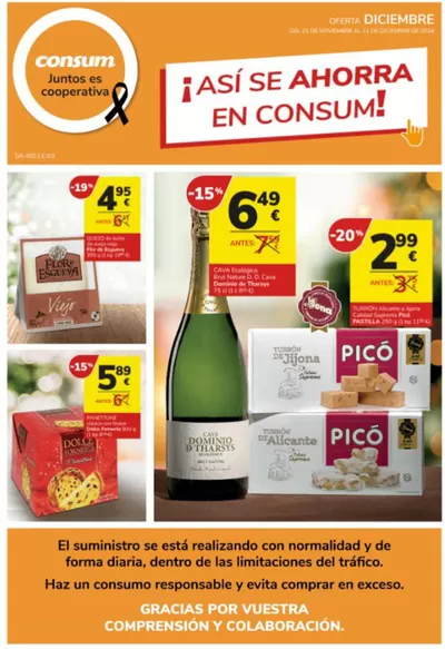 Catálogo Consum en Xirivella | Así se ahorra en Consum!  | 21/11/2024 - 11/12/2024