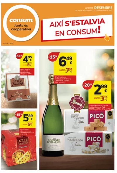 Catálogo Consum en Elche | AIXÍ S’ESTALVIA EN CONSUM!  | 21/11/2024 - 11/12/2024