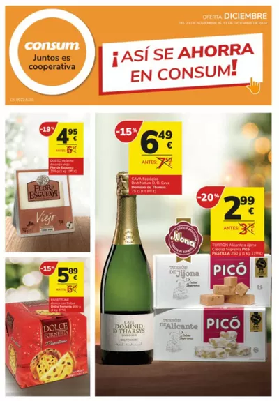 Catálogo Consum en Vila Joiosa | Así se ahorra en Consum!  | 21/11/2024 - 11/12/2024