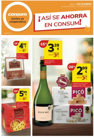 Catálogo Consum en Totana | Así se ahorra en Consum!  | 21/11/2024 - 11/12/2024