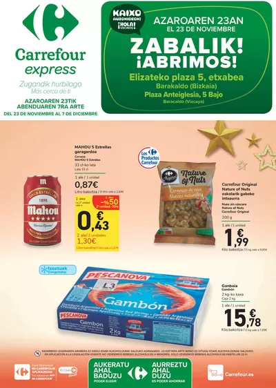 Catálogo Carrefour Express en Bilbao | ¡Zabalik! Abrimos! | 23/11/2024 - 7/12/2024