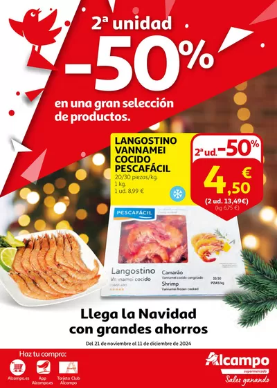 Catálogo Alcampo en León | Llega la Navidad con grandes ahorros | 22/11/2024 - 11/12/2024