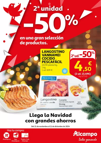 Catálogo Alcampo en Valdepeñas | Llega la Navidad con grandes ahorros | 22/11/2024 - 11/12/2024