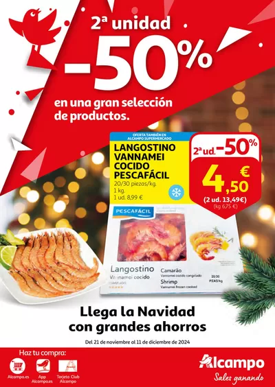 Catálogo Alcampo en Noia | Llega la Navidad con grandes ahorros | 22/11/2024 - 11/12/2024