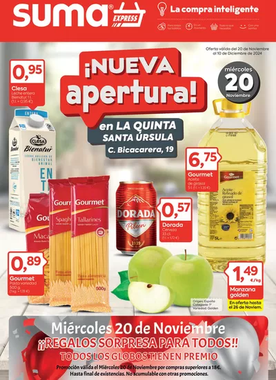 Catálogo Suma Supermercados en Santa Úrsula | Nueva apertura! | 25/11/2024 - 10/12/2024