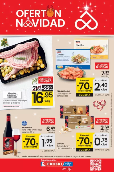 Catálogo Eroski en Tudela | Ofertón Navidad SUPERMERCADOS EROSKI CITY | 28/11/2024 - 17/12/2024