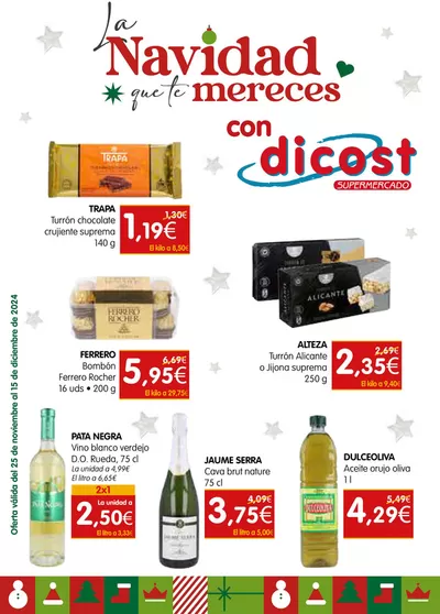 Catálogo Dicost en Mutxamel | La Navidad que te mereces con Dicost | 27/11/2024 - 15/12/2024