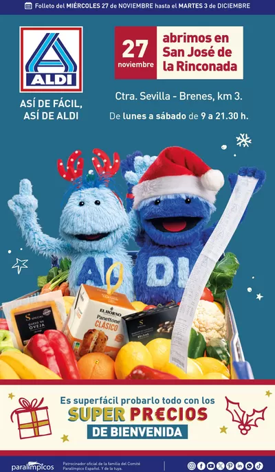 Catálogo ALDI en Alcalá de Guadaira | Super preus de benvinguda | 27/11/2024 - 3/12/2024