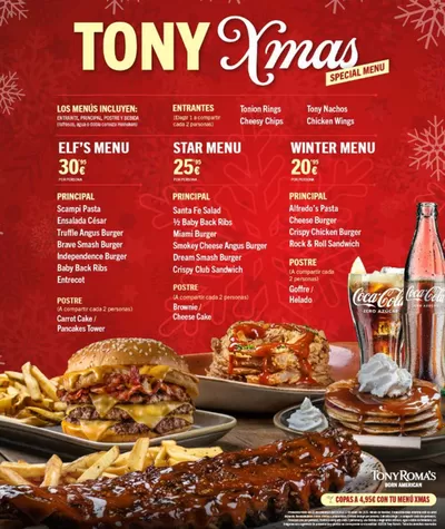 Ofertas de Navidad en Sevilla | Tony Xmas de Tony Roma's | 27/11/2024 - 1/1/2025