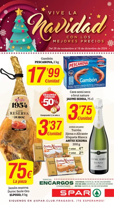 Catálogo SPAR Fragadis en Sant Carles de la Ràpita | Vive la Navidad con los mejores precios | 28/11/2024 - 18/12/2024