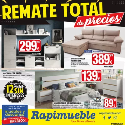 Catálogo Rapimueble en Madrid | Remate total de precios | 3/12/2024 - 31/12/2024