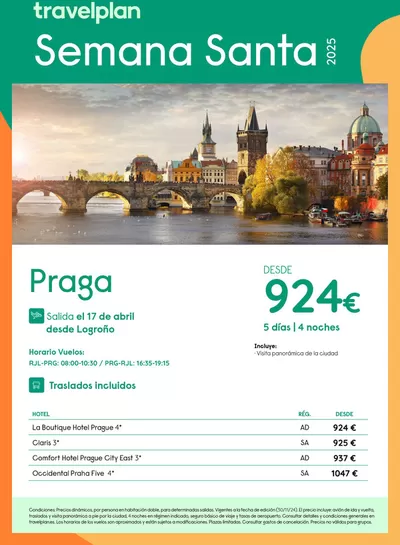 Ofertas de Viajes en Cornellà | Travelplan Praga DESDE 924€ de Travelplan | 3/12/2024 - 4/1/2025