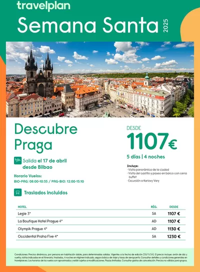 Ofertas de Viajes en Cornellà | Travelplan Praga DESDE 1107€ de Travelplan | 3/12/2024 - 4/1/2025