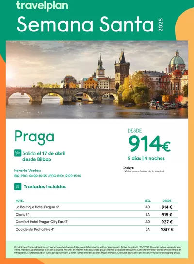 Ofertas de Viajes en Cornellà | Travelplan Praga DESDE 914€ de Travelplan | 3/12/2024 - 4/1/2025