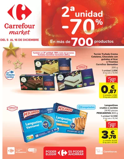 Catálogo Carrefour Market en Sevilla | 2° unidad al 70% | 5/12/2024 - 16/12/2024