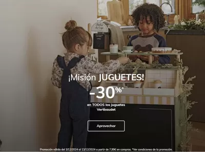 Ofertas de Juguetes y Bebés en L'Hospitalet de Llobregat | -30% de Vertbaudet | 3/12/2024 - 13/12/2024