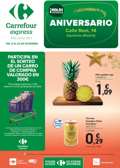 Catálogo Carrefour Express en Villanueva del Pardillo | Aniversario | 5/12/2024 - 22/12/2024