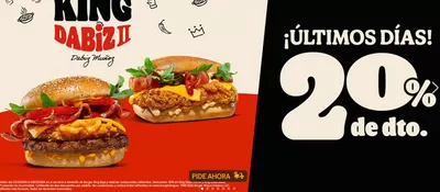 Ofertas de Restauración en Torrent | 20% dto de Burger King | 3/12/2024 - 8/12/2024