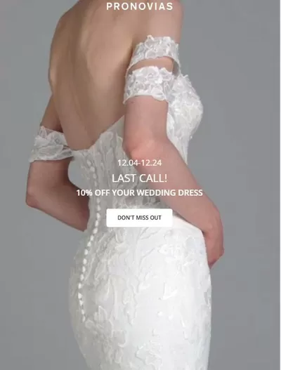 Catálogo Pronovias en Alcalá de Henares | 10% off  | 4/12/2024 - 24/12/2024