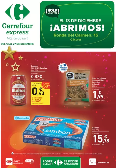 Catálogo Carrefour Express en Cáceres | ¡Zabalik! Abrimos! | 13/12/2024 - 27/12/2024