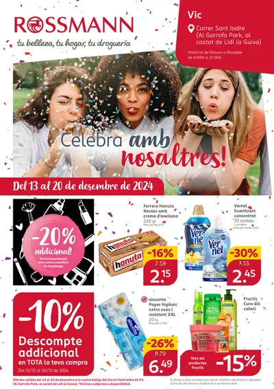 Ofertas de Perfumerías y Belleza en Taradell | Celebra amb nosaltres! de Rossmann | 13/12/2024 - 20/12/2024