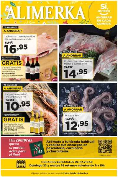 Catálogo Alimerka en Tineo | Semanal del 16 al 24 de diciembre Asturias | 16/12/2024 - 24/12/2024