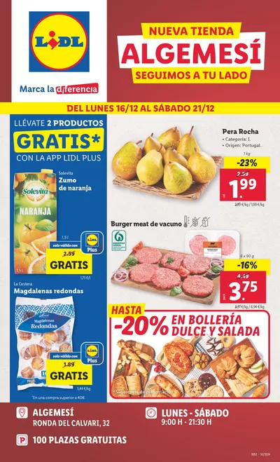 Catálogo Lidl en Algemesí | NUEVA TIENDA ALGEMESÍ | 16/12/2024 - 21/12/2024