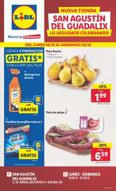 Catálogo Lidl en San Agustín del Guadalix | NUEVA TIENDA SAN AGUSTÍN DEL GUADALIX | 16/12/2024 - 22/12/2024