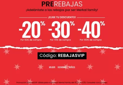 Ofertas de Ropa, Zapatos y Complementos en Zaratán | PreRebajas de Merkal | 16/12/2024 - 17/12/2024