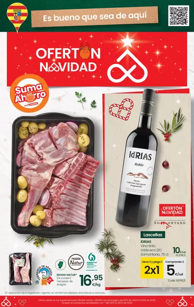 Catálogo Eroski en Abiego | Ofertón Navidad Aragón | 19/12/2024 - 2/1/2025