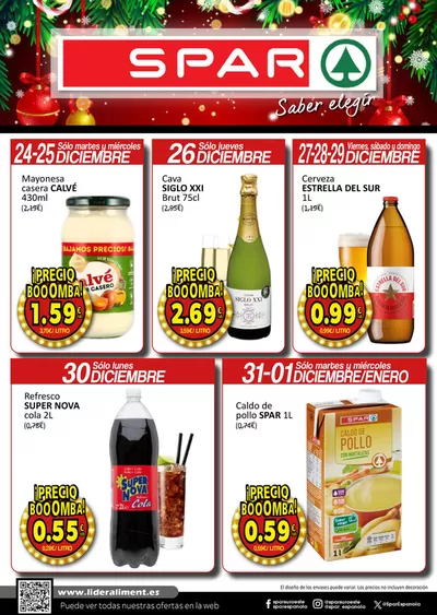 Catálogo SPAR en Gines | SPAR bombazos 24 diciembre - 1 enero | 24/12/2024 - 1/1/2025