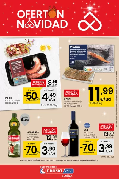 Catálogo Eroski en Valle de Santa Ana | Ofertón Navidad SUPERMERCADOS EROSKI | 19/12/2024 - 2/1/2025