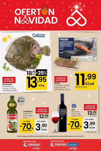 Catálogo Eroski en Jurisdicción de San Zadornil | Ofertón Navidad HIPERMERCADOS EROSKI | 19/12/2024 - 2/1/2025