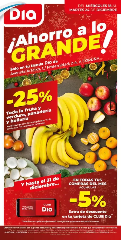 Catálogo Dia en Coirós | Ahorro a lo grande del 18 al 24 de diciembre | 18/12/2024 - 24/12/2024