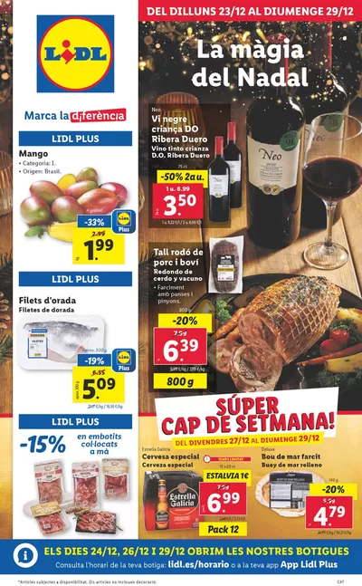 Catálogo Lidl en Vendrell | № 1 PRECIO | 23/12/2024 - 29/12/2024