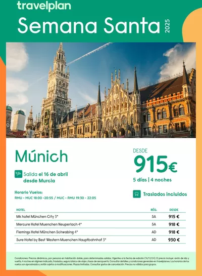 Ofertas de Viajes en Galdakao | Travelplan Múnich de Travelplan | 18/12/2024 - 10/1/2025