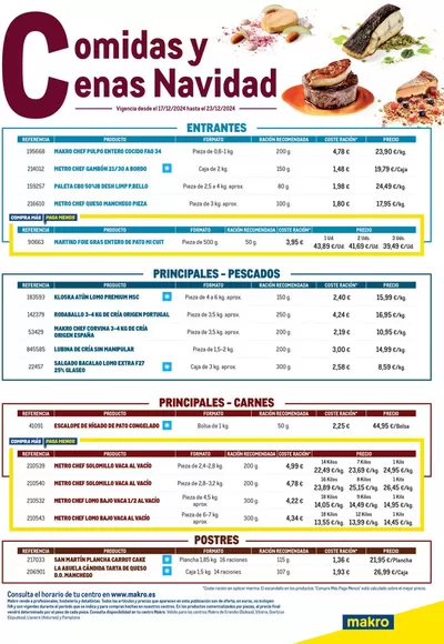 Catálogo Makro en Erandio | Selección Comidas y Cenas Navidad Norte II | 18/12/2024 - 23/12/2024